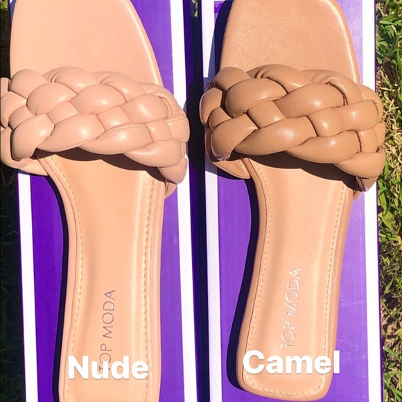 ❤️2X HP! Nude Beige Vegan Leather Braided Sandals - Picture 12 of 12